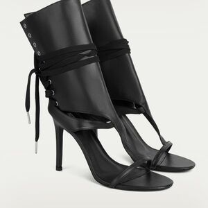 Fanci Club Elegant Black High Heel Sandals